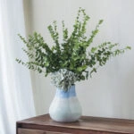 Artekko Silk Διακοσμητικό Κεραμικό Βάζο σε Μπεζ και Μπλε Αποχρώσεις (23x23x25.5)cm