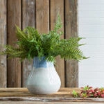 Artekko Silk Διακοσμητικό Κεραμικό Βάζο σε Μπεζ και Μπλε Αποχρώσεις (23x23x25.5)cm