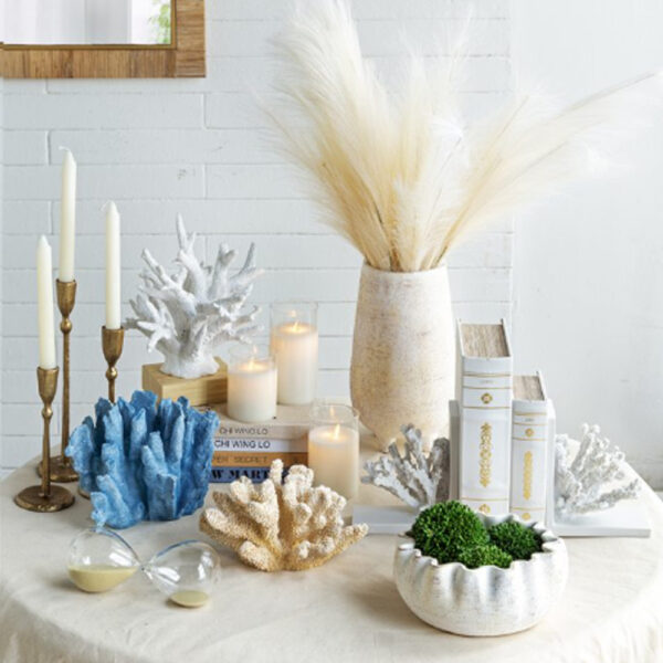 Artekko Coral Μπεζ Διακοσμητικό Κοράλλι Ρητίνης (22x17x14)cm