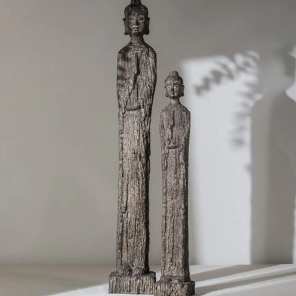 Buddha Διακοσμητικός Βούδας Ρητίνη Καφέ (8.9x8.9x60.2)cm