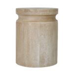 Woody Βοηθητικό Τραπέζι από Ξύλο Mango Μπεζ (46x46x61)cm