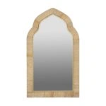 Bohemian Καθρέφτης Τοίχου με Ρατάν MDF/Γυαλί Φυσικό (57x3x97)cm