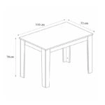 Τραπέζι Darlen χρώμα ανθρακί - sapphire oak 110x72x74εκ.