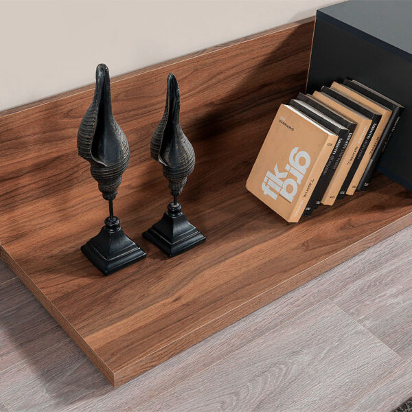 Έπιπλο τηλεόρασης Enstey χρώμα καρυδί - ανθρακί 260x41,8x33,5εκ.