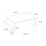 Τραπεζάκι σαλονιού Regnar  χρώμα rebab 100,6x55x31,8εκ.