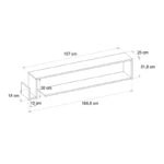 Έπιπλο τηλεόρασης επιτοίχιο Regnar  χρώμα rebab 168,6x25x31,8εκ.