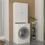 Έπιπλο πλυντηρίου Romme  χρώμα λευκό 65x27,1x180εκ.