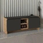 Παπουτσοθήκη Verly  χρώμα sapphire oak - ανθρακί 110x33,2x43εκ.