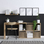 Γραφείο εργασίας Blake χρώμα φυσικό οξιάς 145x45x74εκ.