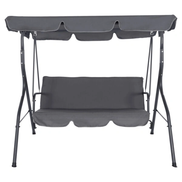 ΚΟΥΝΙΑ 3ΘΕΣΙΑ ΜΕ ΣΚΙΑΣΤΡΟ LIKID HM5979.01 ΜΕΤΑΛΛΙΚΗ ΓΚΡΙ ΧΡΩΜΑ 170x110x153Υεκ.