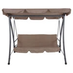 ΚΟΥΝΙΑ-ΚΡΕΒΑΤΙ 3ΘΕΣΙΑ LIKID HM5980.02 ΜΕΤΑΛΛΟ ΓΚΡΙ-ΥΦΑΣΜΑ ΚΑΦΕ 200x120x164Υεκ