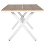 ΤΡΑΠΕΖΙ ΑΛΟΥΜΙΝΙΟΥ ΟΡΘΟΓΩΝΙΟ TAWNEE HM6037.02 ΛΕΥΚΟ-POLYWOOD ΦΥΣΙΚΟ 150x89,5x73Υεκ