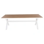 ΤΡΑΠΕΖΙ ΑΛΟΥΜΙΝΙΟΥ ΟΡΘΟΓΩΝΙΟ TAWNEE HM6039.02 ΛΕΥΚΟ-POLYWOOD ΦΥΣΙΚΟ 219,5x89,5x73Υ