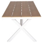 ΤΡΑΠΕΖΙ ΑΛΟΥΜΙΝΙΟΥ ΟΡΘΟΓΩΝΙΟ TAWNEE HM6039.02 ΛΕΥΚΟ-POLYWOOD ΦΥΣΙΚΟ 219,5x89,5x73Υ