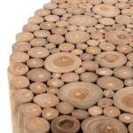 ΤΡΑΠΕΖΙ ΣΑΛΟΝΙΟΥ ΣΤΡΟΓΓΥΛΟ COOTER HM9862 ΚΛΑΔΙΑ TEAK-ΦΥΣΙΚΟ Φ100x40Υεκ.