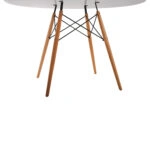 ΤΡΑΠΕΖΙ MINIMAL ΣΤΡΟΓΓΥΛΟ HM8454.01 MDF ΣΕ ΛΕΥΚΟ-ΠΟΔΙΑ ΟΞΙΑΣ ΣΕ ΦΥΣΙΚΟ Φ120Χ75Υεκ.