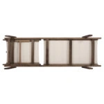 ΞΑΠΛΩΣΤΡΑ MILOS HM10685.01 ΞΥΛΟ ΟΞΙΑΣ ΣΕ ΚΑΡΥΔΙ-ΕΚΡΟΥ TEXTILENE 204x65x31,5-92,5Υεκ.