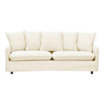 Σετ σαλονιού Interest 2τεμ ύφασμα σε μπεζ απόχρωση με μαξιλάρια