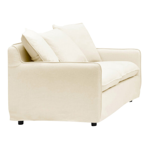 Σετ σαλονιού Interest 2τεμ ύφασμα σε μπεζ απόχρωση με μαξιλάρια