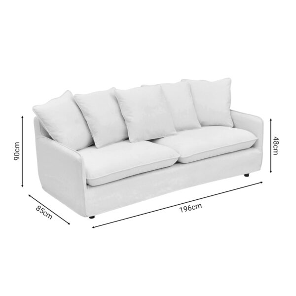 Σετ σαλονιού Interest 2τεμ ύφασμα σε μπεζ απόχρωση με μαξιλάρια