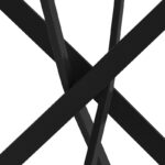 Τραπέζι Dammero mdf σε ανθρακί απόχρωση με πόδι μαύρο μέταλλο Φ100x75εκ