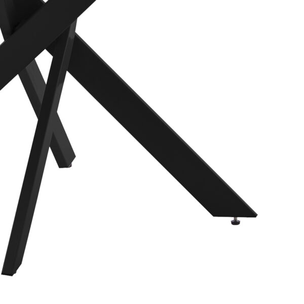 Τραπέζι Dammero mdf σε ανθρακί απόχρωση με πόδι μαύρο μέταλλο Φ100x75εκ