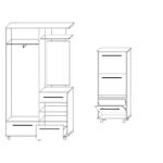 Σετ Εισόδου 2 τεμ 171x37.5x198εκ Λευκό-Sonoma