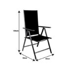 Πολυθρόνα Candor ανθρακί μέταλλο και γκρι textilene 51.5x63.5x107εκ