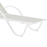 Ξαπλώστρα με μπράτσα Attain  λευκό αλουμίνιο και textilene σε μπεζ απόχρωση 191x64x32εκ