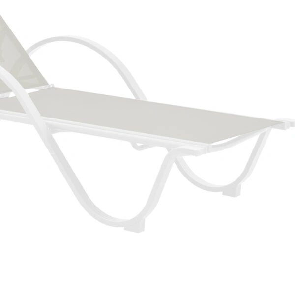 Ξαπλώστρα με μπράτσα Attain  λευκό αλουμίνιο και textilene σε μπεζ απόχρωση 191x64x32εκ