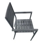 Πολυθρόνα Uplift αλουμίνιο ανθρακί- plywood γκρι 60x56.3x89εκ