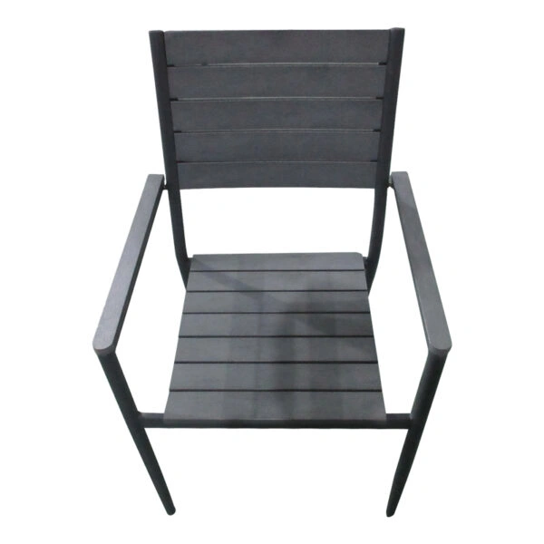 Πολυθρόνα Uplift αλουμίνιο ανθρακί- plywood γκρι 60x56.3x89εκ