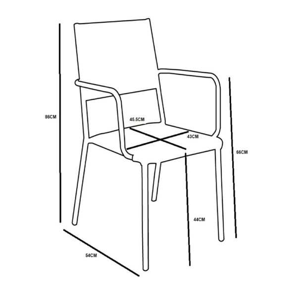 PERTH ΚΑΡΕΚΛΑ ΦΥΣΙΚΟ 54,5x56xH86cm