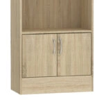 Βιβλιοθήκη Negan  sonoma μελαμίνης 60x30x120εκ