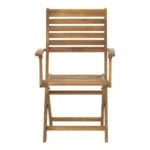 Πολυθρόνα Gorpo  πτυσσόμενη ξύλο ακακίας φυσικό 57x59x93εκ