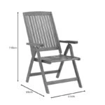 Τραπεζαρία Zerco-Sopho  σετ 7τεμ φυσικό μασίφ ξύλο ακακίας 200/150x100x75εκ