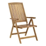 Τραπεζαρία Zerco-Sopho I  σετ 5τεμ φυσικό μασίφ ξύλο ακακίας 200/150x100x75εκ