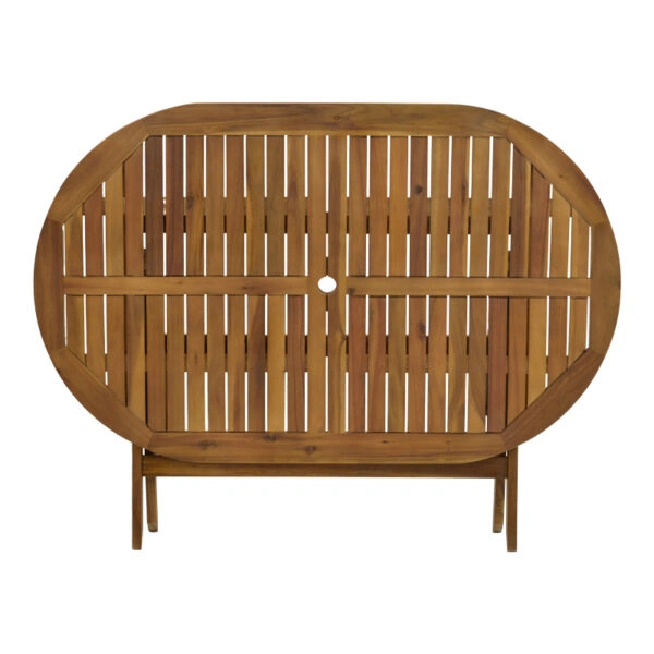 Τραπεζαρία Gorpo-Falov  σετ 5τεμ φυσικό μασίφ ξύλο ακακίας 130x80x72εκ