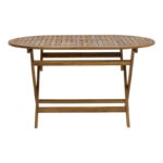 Τραπεζαρία Recofly-Falov  σετ 5τεμ φυσικό μασίφ ξύλο ακακίας 130x80x72εκ