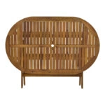 Τραπεζαρία Recofly-Falov  σετ 5τεμ φυσικό μασίφ ξύλο ακακίας 130x80x72εκ