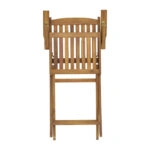 Τραπεζαρία Recofly-Falov  σετ 5τεμ φυσικό μασίφ ξύλο ακακίας 130x80x72εκ