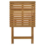 Τραπεζαρία Elijie-Lazio  σετ 3τεμ πτυσσόμενο φυσικό μασίφ ξύλο ακακίας 50x50x70εκ