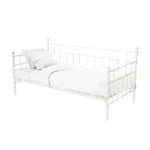 Καναπές-κρεβάτι Havelock  λευκό μεταλλικό 90x190