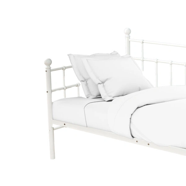 Καναπές-κρεβάτι Havelock  λευκό μεταλλικό 90x190