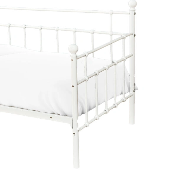 Καναπές-κρεβάτι Havelock  λευκό μεταλλικό 90x190