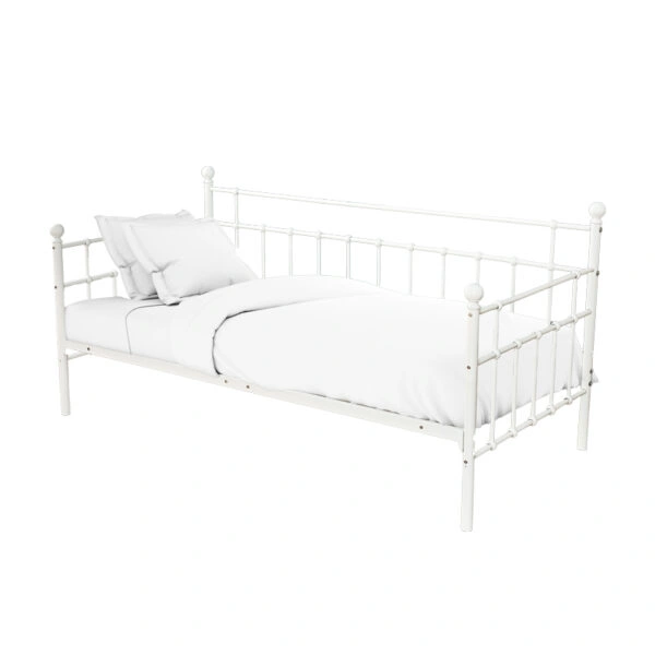 Καναπές-κρεβάτι Havelock  λευκό μεταλλικό 90x190