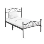 Κρεβάτι Yorick μαύρο μεταλλικό 90x190εκ