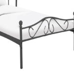 Κρεβάτι Yorick μαύρο μεταλλικό 90x190εκ