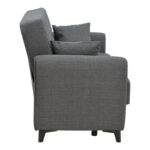 Καναπές-κρεβάτι με αποθηκευτικό χώρο διθέσιος Lincoln  ανθρακί ύφασμα 165x75x85εκ