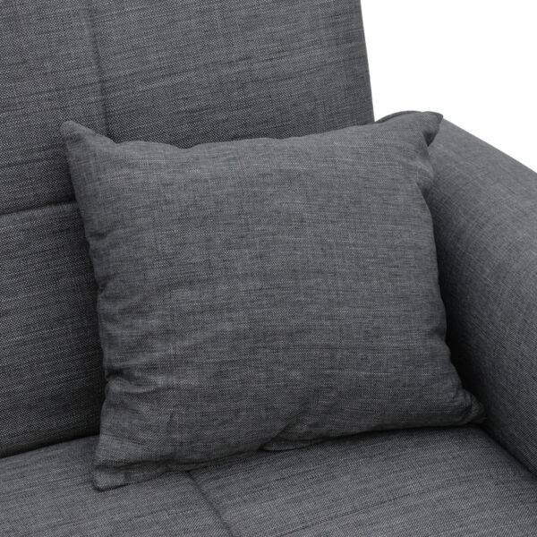 Καναπές-κρεβάτι με αποθηκευτικό χώρο διθέσιος Lincoln  ανθρακί ύφασμα 165x75x85εκ